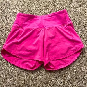 -Pink lululemon speed up shorts worn once - 4 inch